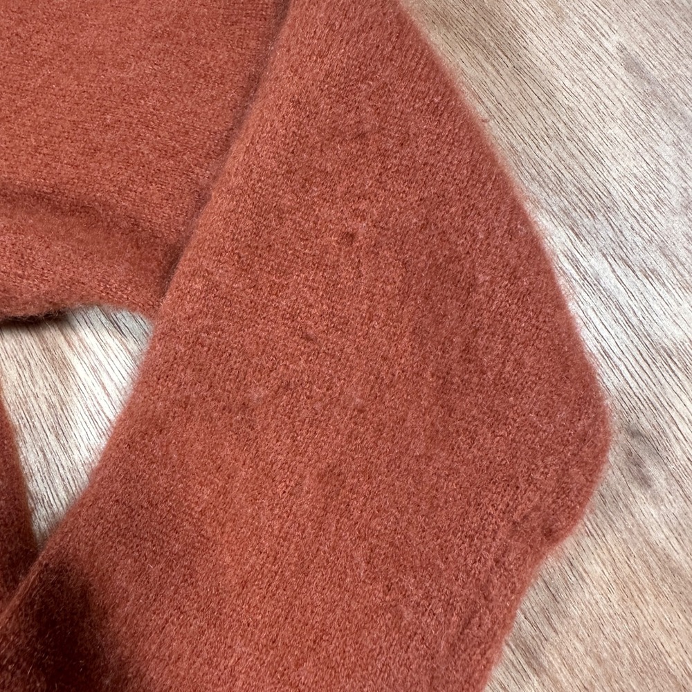 Charter Club Sweater Women M Rust Orange Cashmere Crewneck LS Luxury - Picture 9 of 10